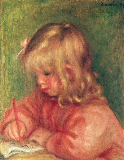 Niño dibujando, 1905 de Pierre Auguste Renoir